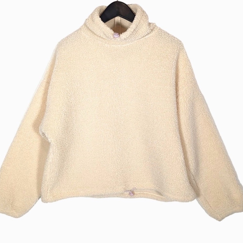 Levi's Cream Sherpa Turtleneck Pullover
